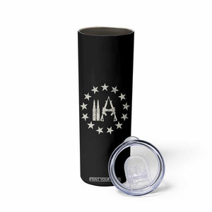2nd Amendment AR15 Bullet Stars Patriotic Gun Rights Skinny Tumbler TS11 Print Your Wear