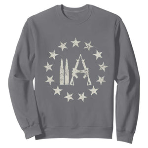 2nd Amendment AR15 Bullet Stars Patriotic Gun Rights Sweatshirt TS11 Charcoal Print Your Wear