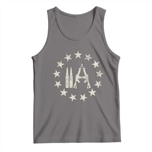 2nd Amendment AR15 Bullet Stars Patriotic Gun Rights Tank Top TS11 Deep Heather Print Your Wear