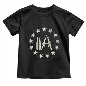 2nd Amendment AR15 Bullet Stars Patriotic Gun Rights Toddler T Shirt TS11 Black Print Your Wear