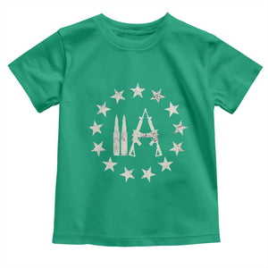 2nd Amendment AR15 Bullet Stars Patriotic Gun Rights Toddler T Shirt TS11 Irish Green Print Your Wear