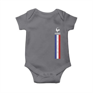 France Football Coq Soccer Throwback Jersey Style Baby Onesie Vintage French Flag