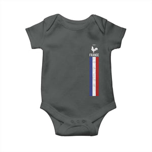 France Football Coq Soccer Throwback Jersey Style Baby Onesie Vintage French Flag