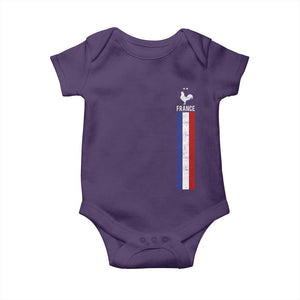 France Football Coq Soccer Throwback Jersey Style Baby Onesie Vintage French Flag