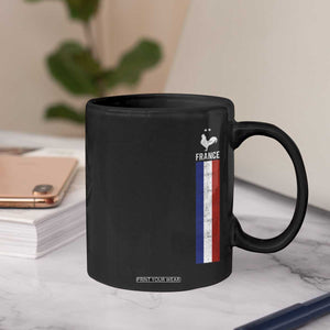 France Football Coq Soccer Throwback Jersey Style Coffee Mug Vintage French Flag