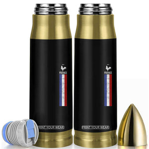 France Football Coq Soccer Throwback Jersey Style Bullet Tumbler Vintage French Flag