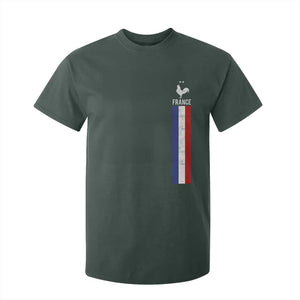 France Football Coq Soccer Throwback Jersey Style T Shirt For Kid Vintage French Flag