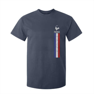 France Football Coq Soccer Throwback Jersey Style T Shirt For Kid Vintage French Flag