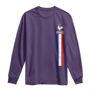 France Football Coq Soccer Throwback Jersey Style Long Sleeve Shirt Vintage French Flag