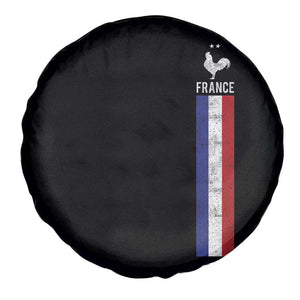 France Football Coq Soccer Throwback Jersey Style Spare Tire Cover Vintage French Flag