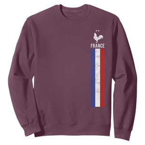 France Football Coq Soccer Throwback Jersey Style Sweatshirt Vintage French Flag