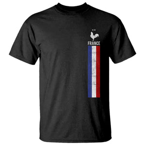 France Football Coq Soccer Throwback Jersey Style T Shirt Vintage French Flag