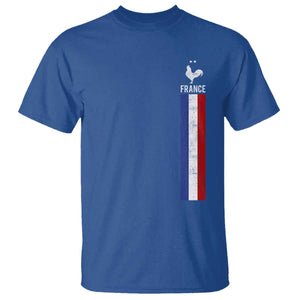 France Football Coq Soccer Throwback Jersey Style T Shirt Vintage French Flag