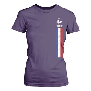 France Football Coq Soccer Throwback Jersey Style T Shirt For Women Vintage French Flag