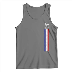 France Football Coq Soccer Throwback Jersey Style Tank Top Vintage French Flag