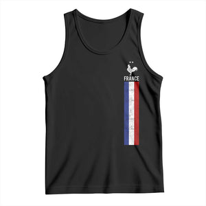 France Football Coq Soccer Throwback Jersey Style Tank Top Vintage French Flag