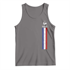 France Football Coq Soccer Throwback Jersey Style Tank Top Vintage French Flag