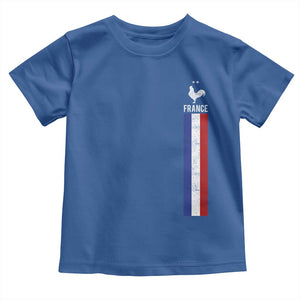 France Football Coq Soccer Throwback Jersey Style Toddler T Shirt Vintage French Flag