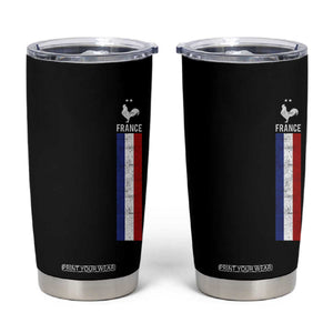 France Football Coq Soccer Throwback Jersey Style Tumbler Cup Vintage French Flag