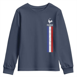 France Football Coq Soccer Throwback Jersey Style Youth Sweatshirt Vintage French Flag