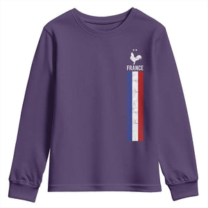 France Football Coq Soccer Throwback Jersey Style Youth Sweatshirt Vintage French Flag