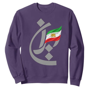 Iran Lion and Sun Flag Persian Calligraphy Sweatshirt