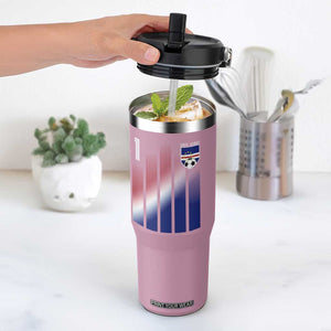 Cape Verde Flag Retro Sports Cabo Verdean Roots Flip Straw Tumbler