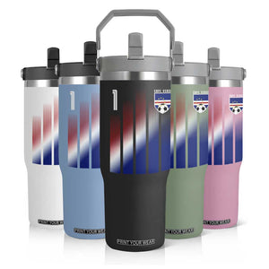 Cape Verde Flag Retro Sports Cabo Verdean Roots Flip Straw Tumbler
