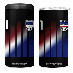 Cape Verde Flag Retro Sports Cabo Verdean Roots 4 in 1 Can Cooler Tumbler