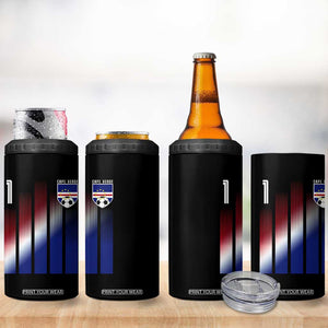 Cape Verde Flag Retro Sports Cabo Verdean Roots 4 in 1 Can Cooler Tumbler
