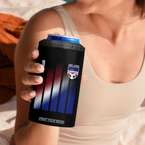 Cape Verde Flag Retro Sports Cabo Verdean Roots 4 in 1 Can Cooler Tumbler