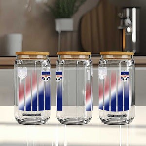 Cape Verde Flag Retro Sports Cabo Verdean Roots Glass Can
