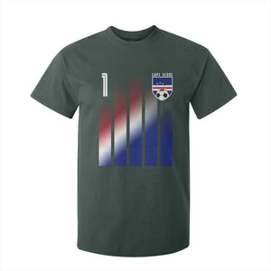 Cape Verde Flag Retro Sports Cabo Verdean Roots T Shirt For Kid