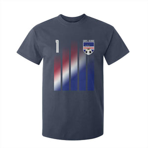 Cape Verde Flag Retro Sports Cabo Verdean Roots T Shirt For Kid