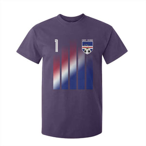 Cape Verde Flag Retro Sports Cabo Verdean Roots T Shirt For Kid