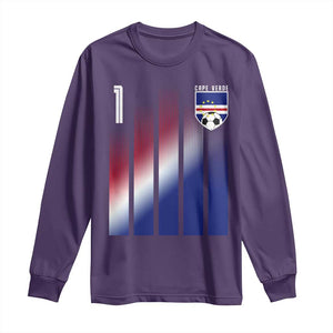 Cape Verde Flag Retro Sports Cabo Verdean Roots Long Sleeve Shirt