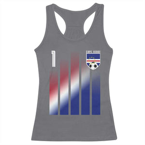 Cape Verde Flag Retro Sports Cabo Verdean Roots Racerback Tank Top