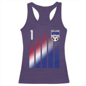 Cape Verde Flag Retro Sports Cabo Verdean Roots Racerback Tank Top