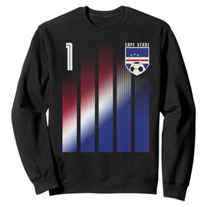 Cape Verde Flag Retro Sports Cabo Verdean Roots Sweatshirt