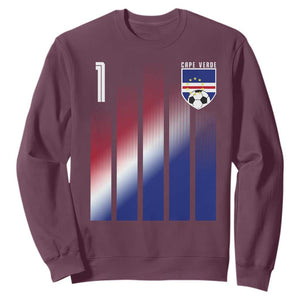 Cape Verde Flag Retro Sports Cabo Verdean Roots Sweatshirt