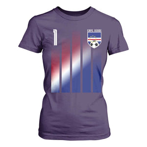 Cape Verde Flag Retro Sports Cabo Verdean Roots T Shirt For Women