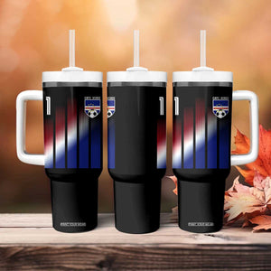 Cape Verde Flag Retro Sports Cabo Verdean Roots Tumbler With Handle