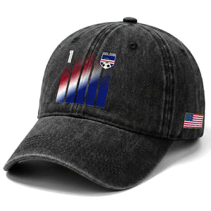 Cape Verde Flag Retro Sports Cabo Verdean Roots Washed Cotton Baseball Cap