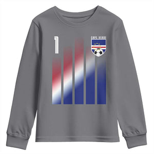 Cape Verde Flag Retro Sports Cabo Verdean Roots Youth Sweatshirt