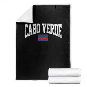 Cabo Verde Sports Throwback Throw Blanket Cape Verdean Pride Lovers