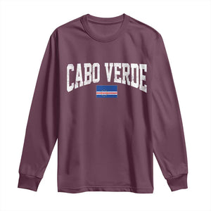 Cabo Verde Sports Throwback Long Sleeve Shirt Cape Verdean Pride Lovers