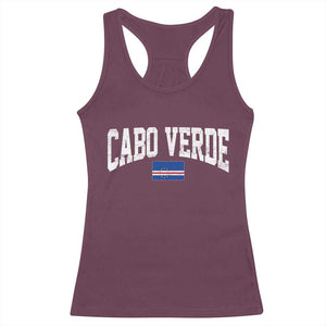 Cabo Verde Sports Throwback Racerback Tank Top Cape Verdean Pride Lovers