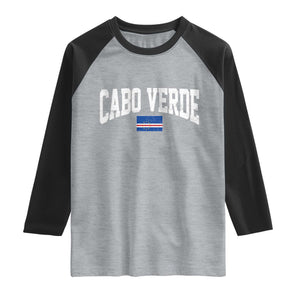 Cabo Verde Sports Throwback Raglan Shirt Cape Verdean Pride Lovers