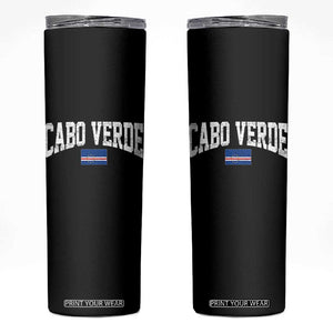 Cabo Verde Sports Throwback Skinny Tumbler Cape Verdean Pride Lovers