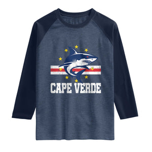 Vintage Cape Verde Shark Cabo Verdean Roots Raglan Shirt